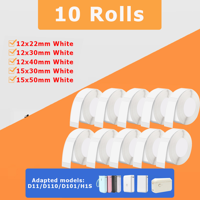 Typewriter Ribbon Roll - 10 ม้วน NiiMBOT D110 D11 D101