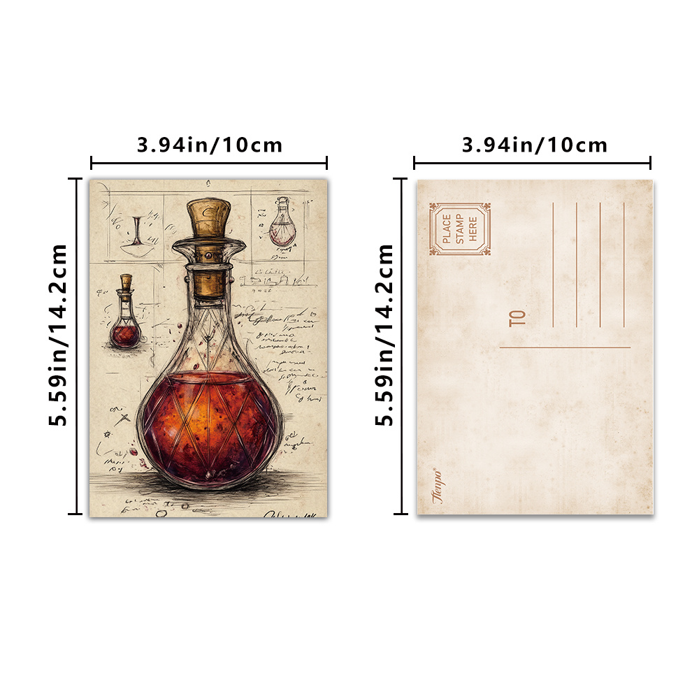 32 ชิ้น, โปสการ์ดขวดยาโบราณ, ข - Vintage Collectible Bottles บทวิจารณ์และราคา