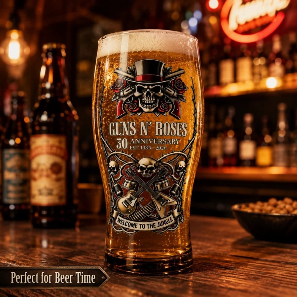 แก้วเบียร์ที่ระลึก Guns N' Ros - Vintage Collectible Glass บทวิจารณ์และราคา