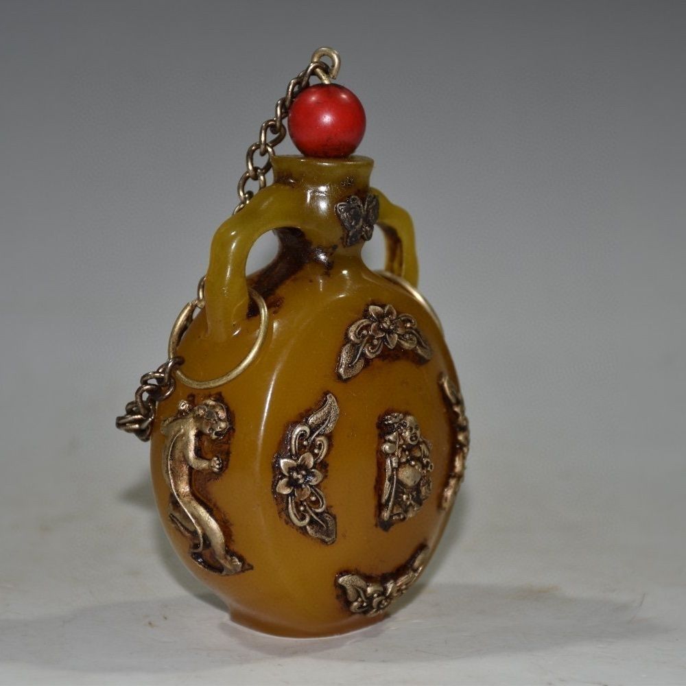 ขวดสูดดมอำพันแกะสลักแบบโบราณ ข - Vintage Collectible Bottles บทวิจารณ์และราคา