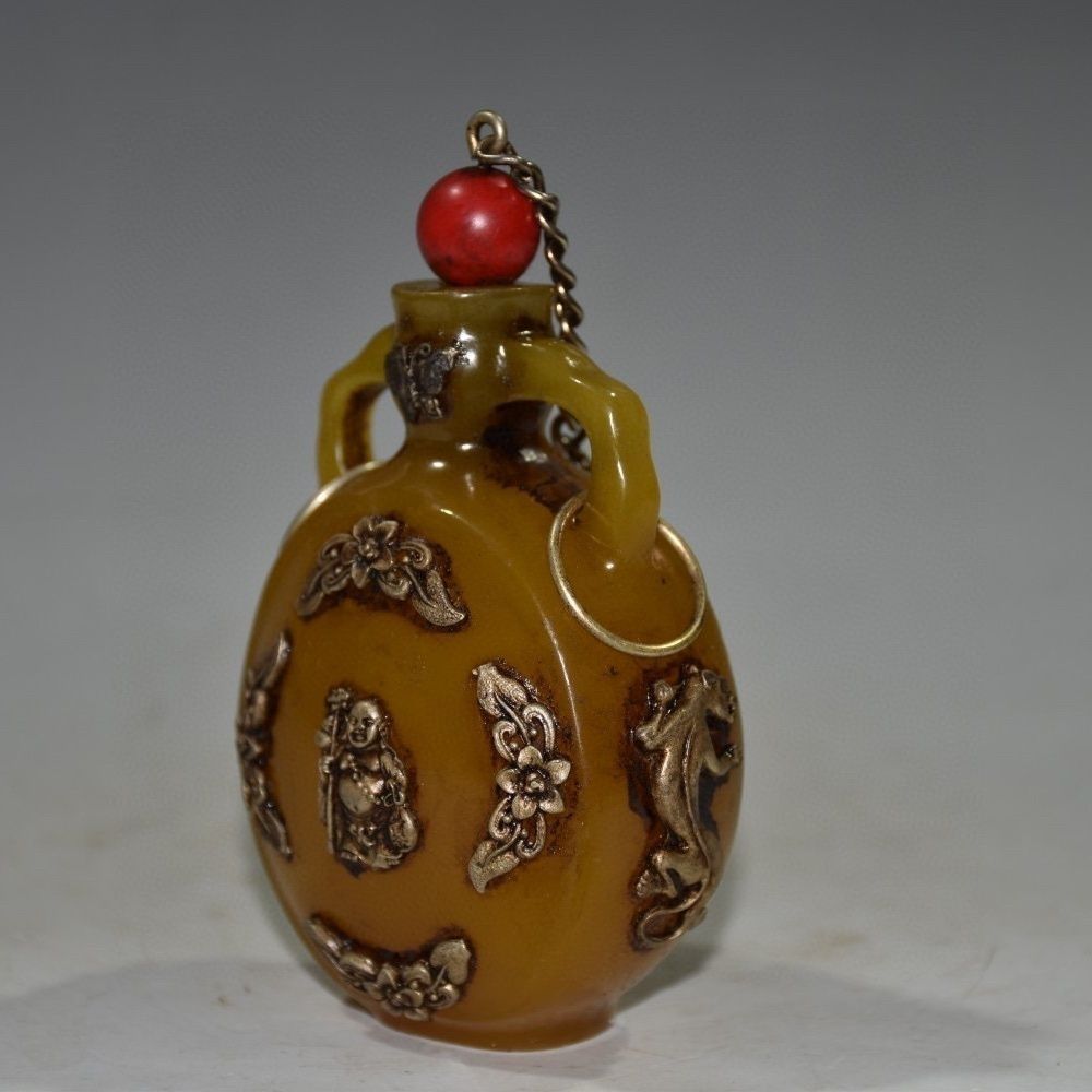 ขวดสูดดมอำพันแกะสลักแบบโบราณ ข - Vintage Collectible Bottles บทวิจารณ์และราคา